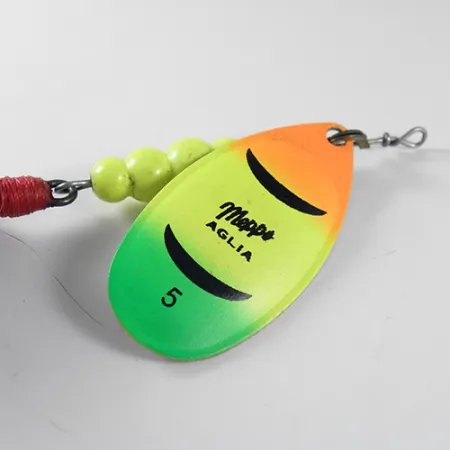 Vintage Mepps Aglia 5 dressed, 1/2oz Fire Tiger spinning lure #1758