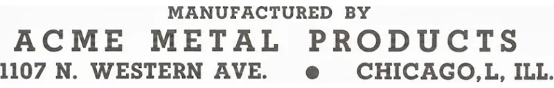 Acme Metal Products — Chicago's Weedless Spoon Engineering