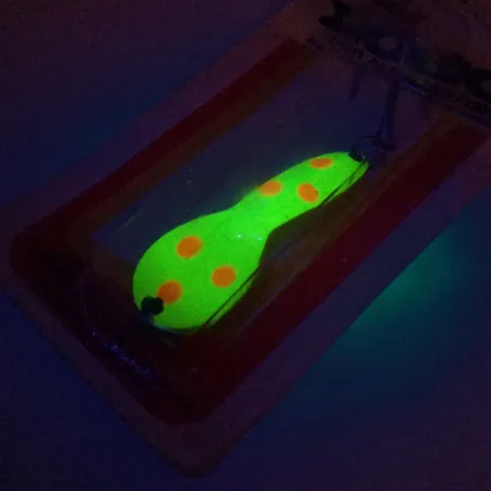 Luhr Jensen Loco 2 UV, 1/4oz Yellow / Red / Nickel fishing spoon #10000