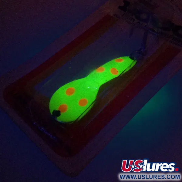 Luhr Jensen Loco 2 UV, 1/4oz Yellow / Red / Nickel fishing spoon #10000