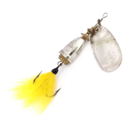 Vintage Blue Fox Super Vibrax 3 Foxtail, 1/4oz Silver spinning lure #10003