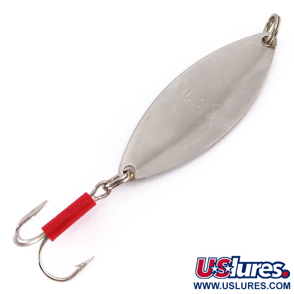 Vintage   Mepps Spoon 2, 1/3oz Nickel / Red fishing spoon #10005