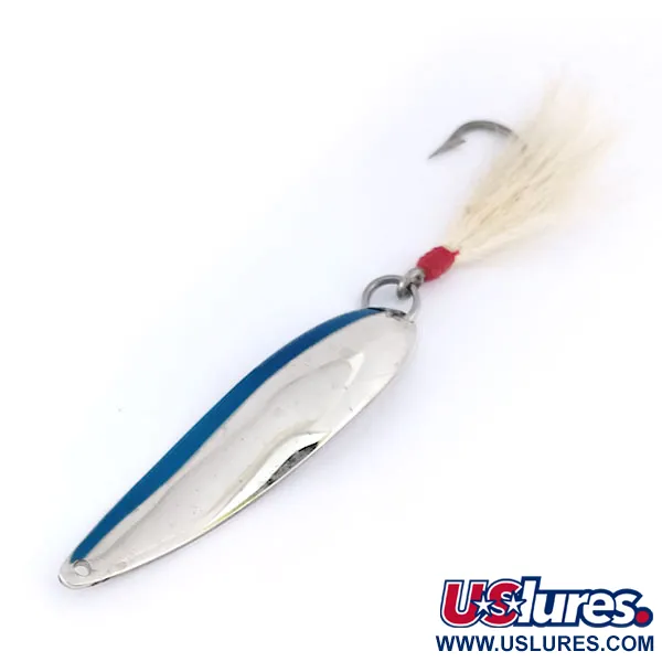 Vintage  Acme Fiord Spoon, 3/4oz Nickel / Blue fishing spoon #10007