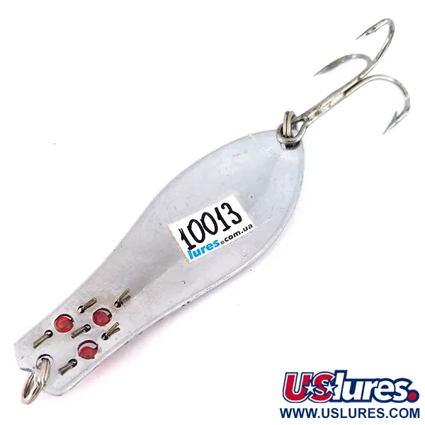 Vintage   Herter's Canadian Spoon, 1/3oz Nickel / Red fishing spoon #10013