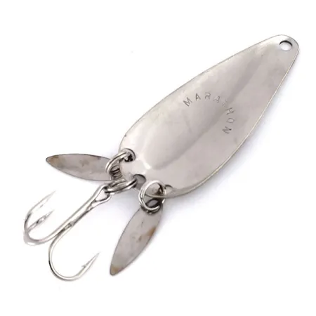 Vintage Marathon (with sonic blades), 2/5oz Hammered Nickel fishing spoon #10044