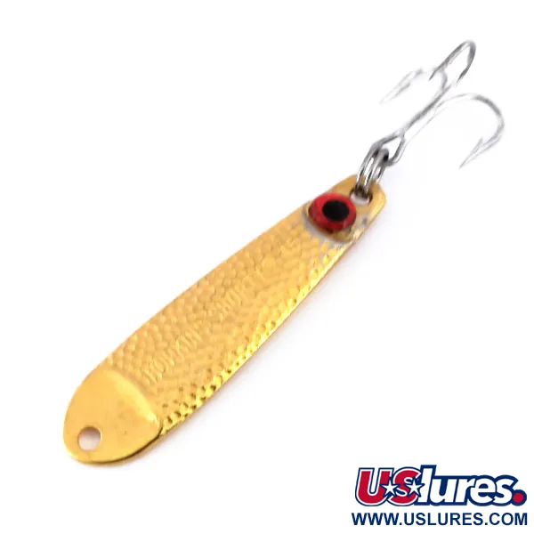 Vintage   Hopkins Shorty 45, 1/2oz Hammered Gold fishing spoon #10047