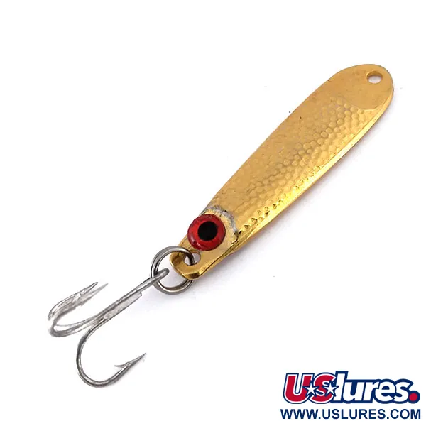 Vintage   Hopkins Shorty 45, 1/2oz Hammered Gold fishing spoon #10047