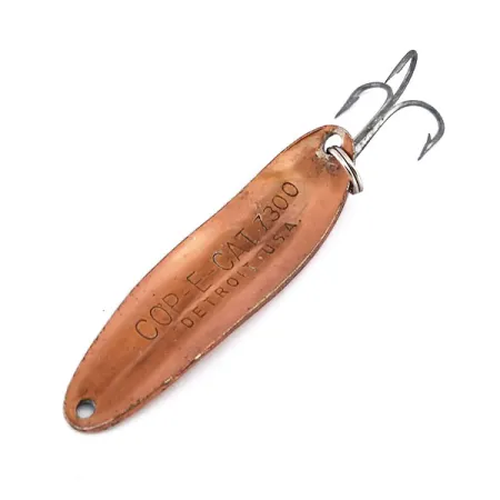 Vintage Eppinger Dardevle Cop-E-Cat 7300, 1/3oz Hammered Copper fishing spoon #10055