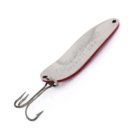 Vintage Eppinger Dardevle Cop-E-Cat 7300, 1/2oz Red / White / Nickel fishing spoon #10056