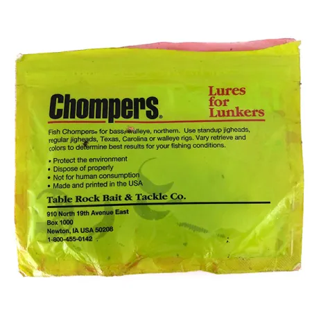 Chompers Single Tail Grub 13pcs, Pepper fishing #10067