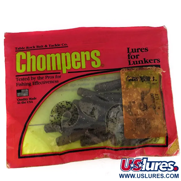 Chompers Single Tail Grub 13pcs, Pepper fishing #10067
