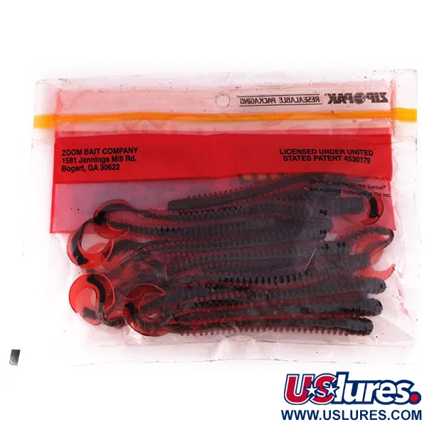 Zoom Super Salt Plus soft bait 18pcs, Red / Black fishing #10068