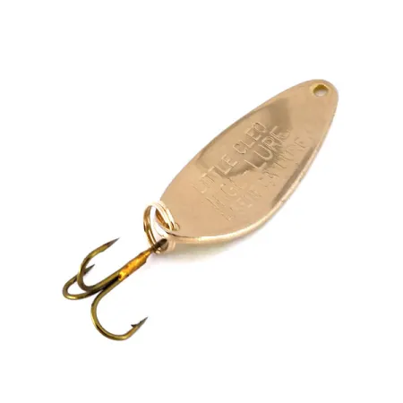 Vintage Seneca Little Cleo, 1/4oz Yellow fishing spoon #10105