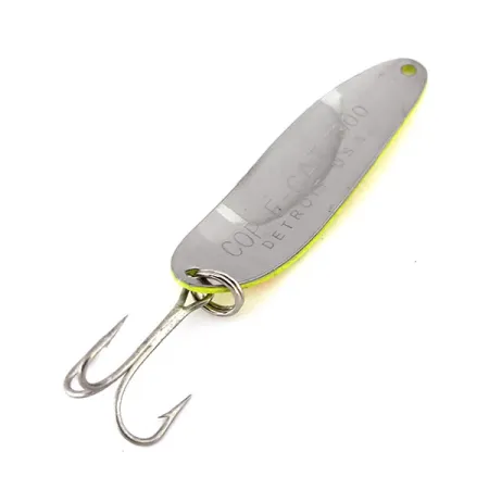 Vintage Eppinger Dardevle Cop-E-Cat 7300 UV, 1/3oz Yellow / Red / Nickel fishing spoon #10110