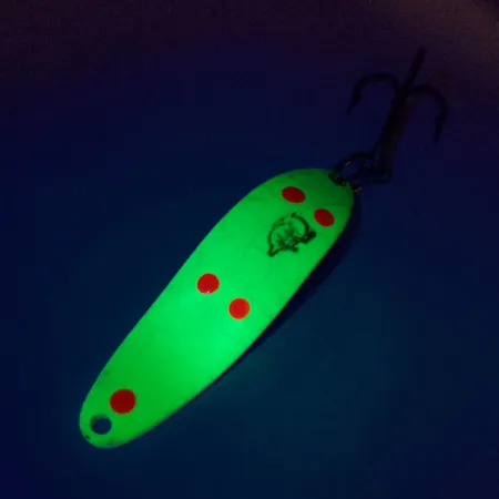 Vintage Eppinger Dardevle Cop-E-Cat 7300 UV, 1/3oz Yellow / Red / Nickel fishing spoon #10110