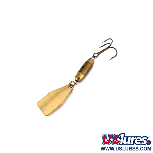 Vintage  Jake's Lures Jake's Stream-a-Lure, 3/16oz Brass / Red spinning lure #10145