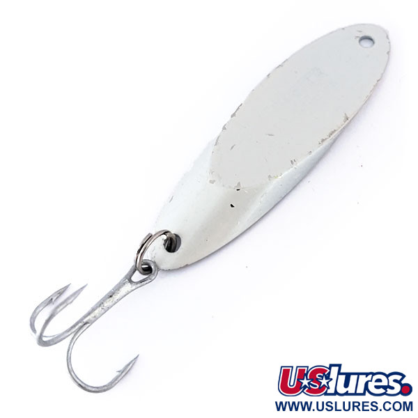 Vintage  Acme Kastmaster, 3/4oz White Pearl / Nickel fishing spoon #10149