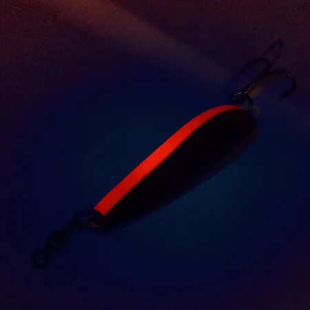 Vintage Luhr Jensen Krocodile Die #4 UV, 3/4oz Gold / Orange fishing spoon #10159