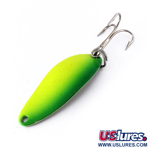  Seneca Little Cleo UV, 1/4oz Yellow / Green / Nickel fishing spoon #10168