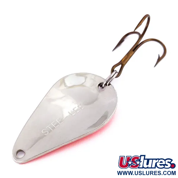   Acme Stee-Lee UV, 1/2oz Hammered Nickel / Orange fishing spoon #10177