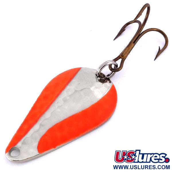   Acme Stee-Lee​ UV, 1/2oz Hammered Nickel / Orange fishing spoon #10366