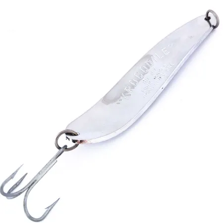 Vintage Luhr Jensen Krocodile Die #7, 3 1/4oz Nickel fishing spoon #10186