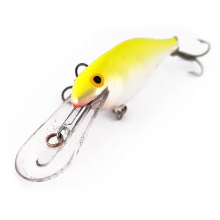 Vintage Rapala Shad Rap Deep Runner 07, 1/4oz Chartreuse fishing lure #10188