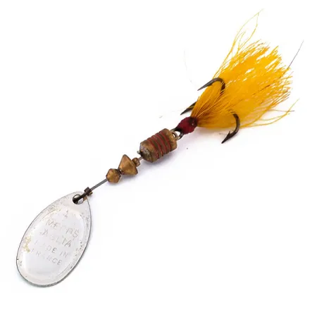 Vintage Mepps Aglia 2 dressed, 3/16oz Green Metallic spinning lure #10197