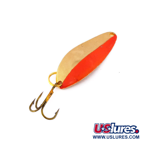 Vintage  Seneca Little Cleo, 1/4oz Gold / Orange fishing spoon #10202