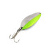 Vintage  Seneca Little Cleo (Hula Girl) UV, 1/3oz Nickel / Light Green fishing spoon #10203