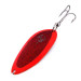 Vintage  Eppinger Dardevle Devle Dog 5400, 1/2oz Fluorescent Red / Nickel / Red Glitter fishing spoon #10211