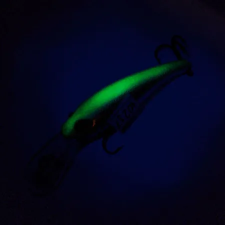Vintage Cotton Cordell Wally Diver, 1/4oz Silver / Chartreuse fishing lure #10217