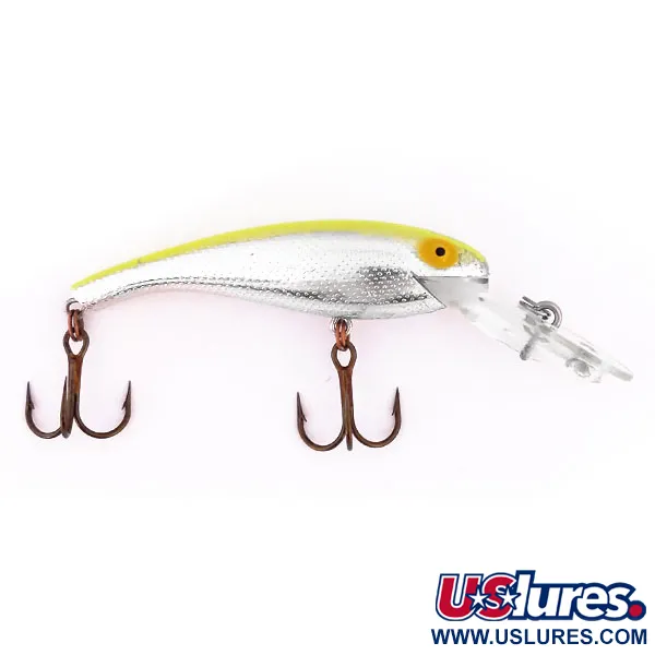 Vintage   Cotton Cordell Wally Diver, 1/4oz Silver / Chartreuse fishing lure #10217