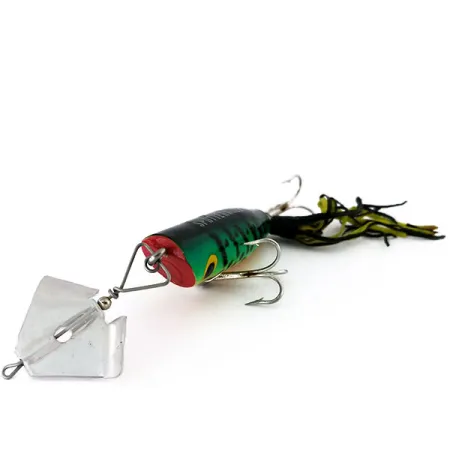 Vintage Fred Arbogast Sputterbuzz, 1/3oz Fire Tiger fishing lure #10222