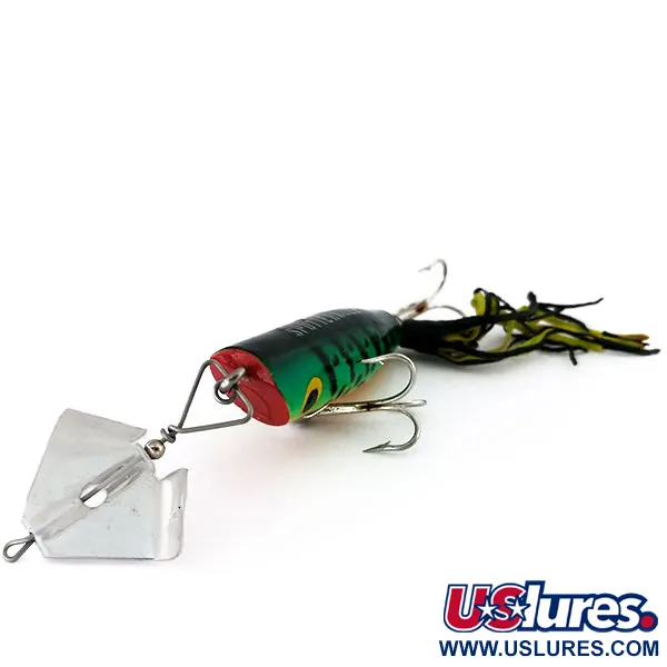 Vintage Fred Arbogast Sputterbuzz, 1/3oz Fire Tiger fishing lure #10222
