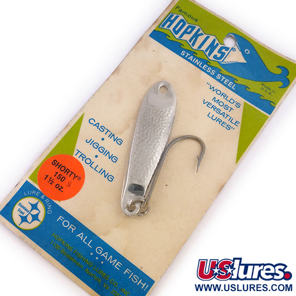 Hopkins Shorty 150 Jig Lure, 1 1/2oz Hammered Nickel fishing spoon #10232