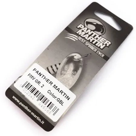 Panther Martin 2, 3/32oz GoldBlack spinning lure #10243