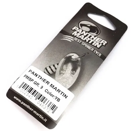 Panther Martin 9, 2/5oz Yellow / Black spinning lure #10246