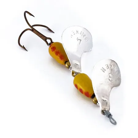 Panther Martin Minken Tandem, 1/2oz Nickel / Yellow / Red spinning lure #10868