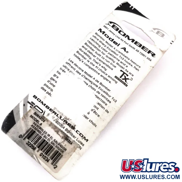 Bomber model 7A baby striper, 1/3oz fishing lure #10284