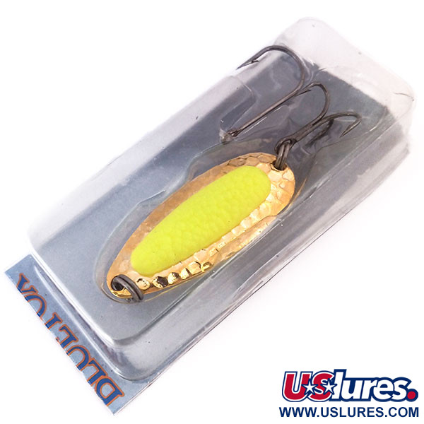   Blue Fox Pixee UV, 1/2oz Yellow / Gold / 24 Carat Gold Plated fishing spoon #10285