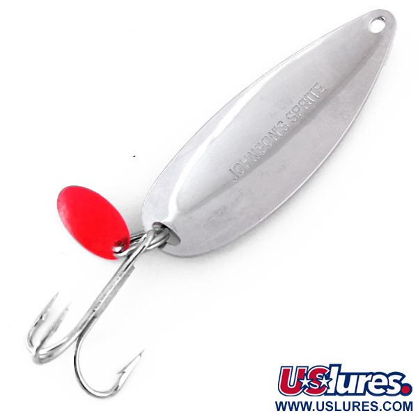 Vintage   Johnson Sprite, 3/5oz Nickel fishing spoon #10288
