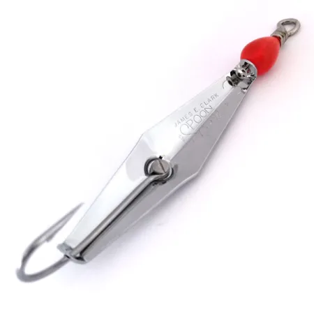 Vintage James E. Clark  Clark Spoon, 1/2oz Nickel fishing spoon #10295