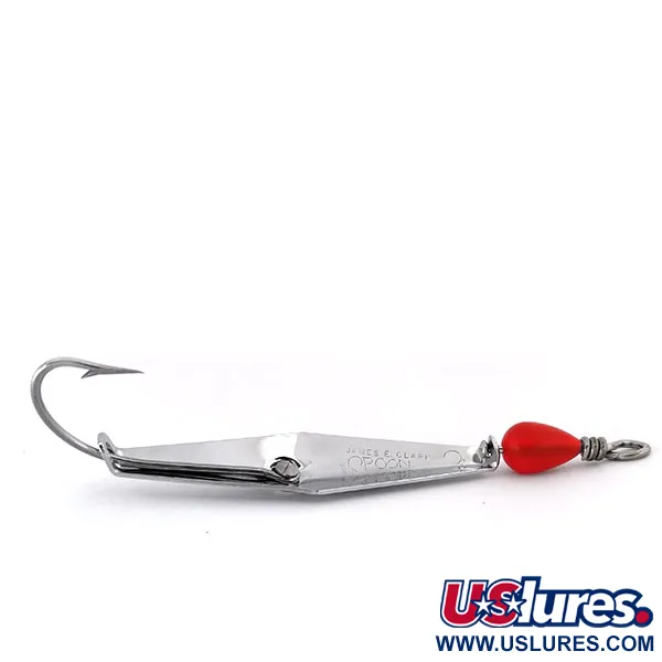 Vintage  James E. Clark  Clark Spoon, 1/2oz Nickel fishing spoon #10295