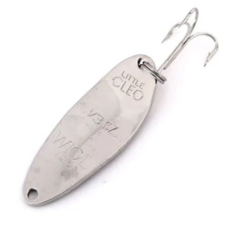 Vintage Acme Little Cleo, 1/3oz Trout / Nickel fishing spoon #10299