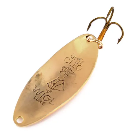 Vintage Seneca Little Cleo (Hula Girl), 1/2oz Gold fishing spoon #10303