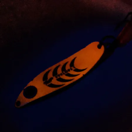 Vintage Mepps Syclops 1, 2/5oz Orange fishing spoon #10305