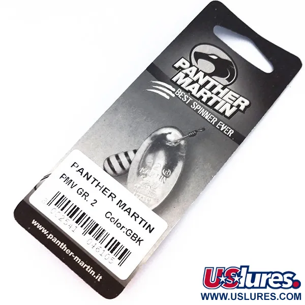   Panther Martin 2, 3/32oz Gold / Black spinning lure #10328