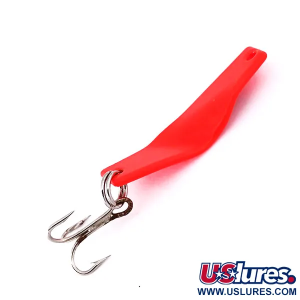 Vintage  Z-RAY Lures Z-Ray Model 115, 1/8oz Fluorescent Red fishing spoon #10333