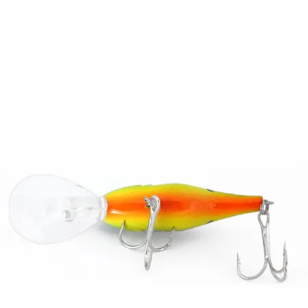 Vintage Bass Pro Shops XPS Lazer Eye Deep Diver, 2/5oz Fire Tiger fishing lure #10341